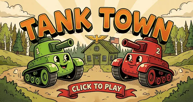 Tank Town — captura de tela do jogo feito com IA