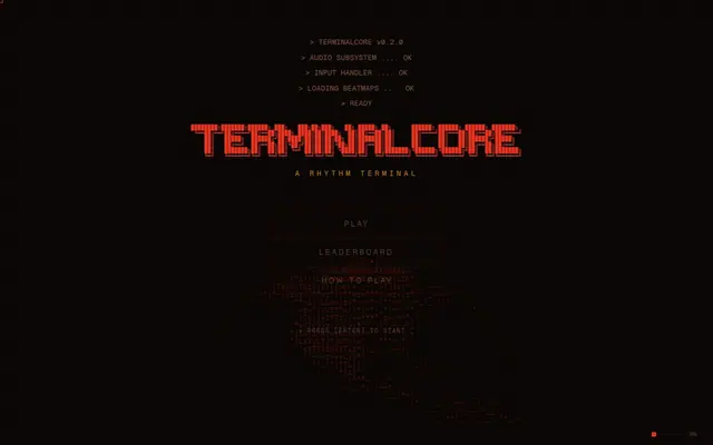 Terminalcore — captura de tela do jogo feito com IA