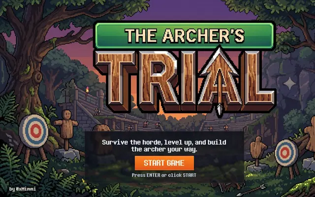 The Archer's Trial — captura del juego hecho con IA