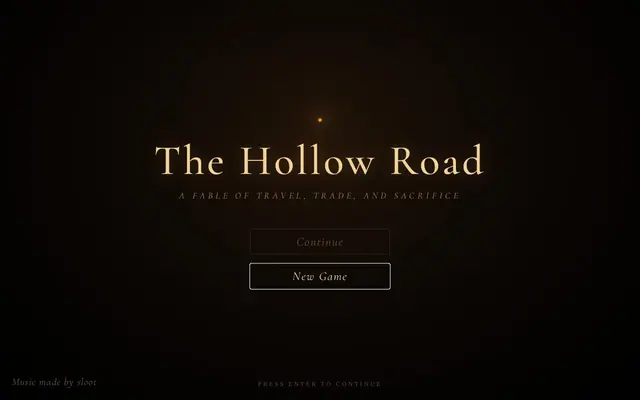 The Hollow Road — captura del juego hecho con IA