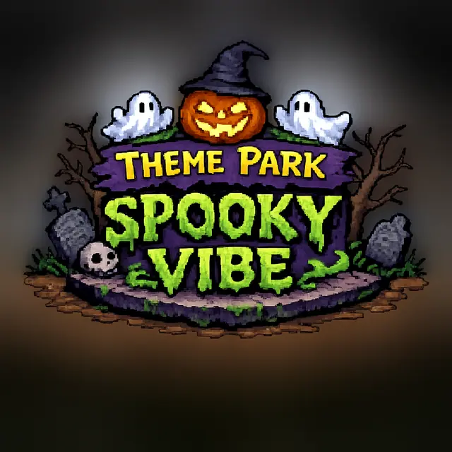 Theme Park Spooky Vibe — captura del juego hecho con IA