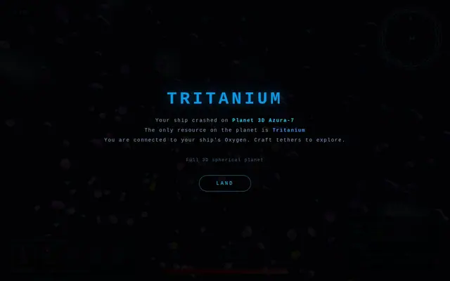 Tritanium — captura de tela do jogo feito com IA