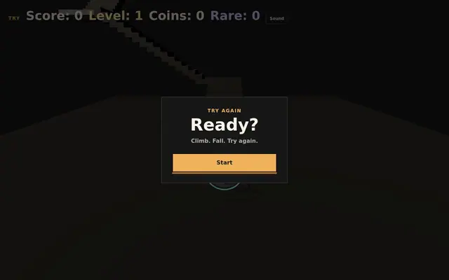 Try Again — captura del juego hecho con IA