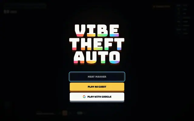 Vibe Theft Auto — captura del juego hecho con IA