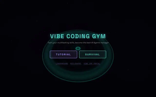 Vibecoding Gym – Screenshot des KI-Spiels