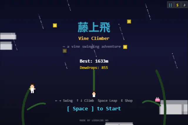 Vine Climber – Screenshot des KI-Spiels