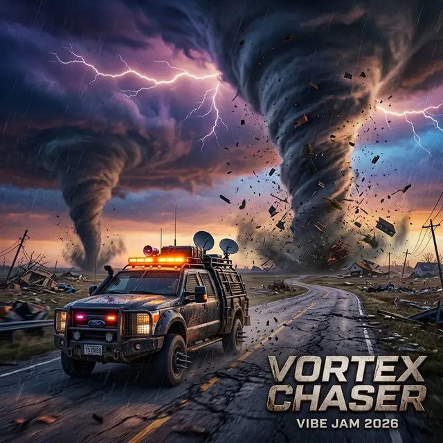 Vortex Chaser — captura del juego hecho con IA