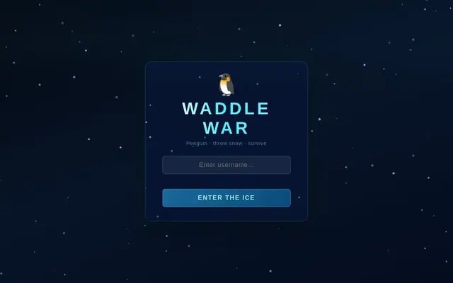 Waddle War — captura del juego hecho con IA