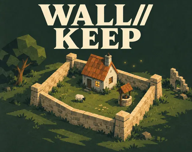 WALL//KEEP — capture d'écran du jeu fait avec l'IA