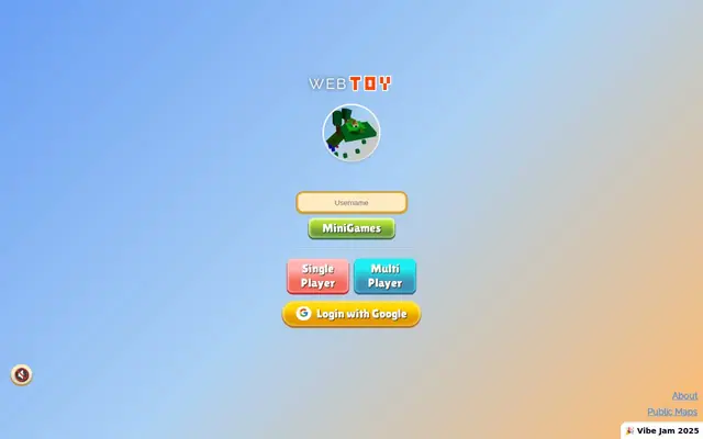 Web Toy — screenshot of the AI-made game