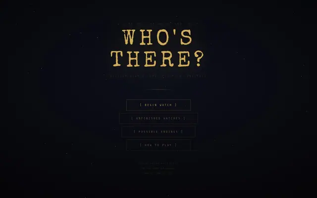 Who's There? — captura del juego hecho con IA