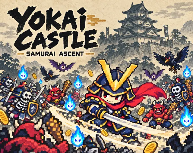Yokai Castle: Samurai Ascent — captura del juego hecho con IA