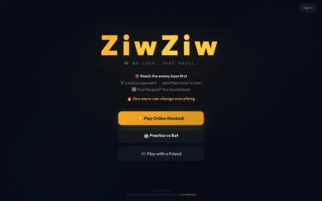 ZiwZiw — captura del juego hecho con IA